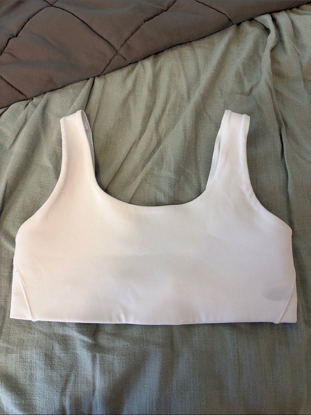Nike White Minimalist Scoop Sports Bra